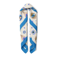 Nazar Evil Eye Neck Wrap, Celestial Hair Scarf, Aesthetic Bandana, Elegant Wrist Wrap, Hair Accessories, Gift for Women