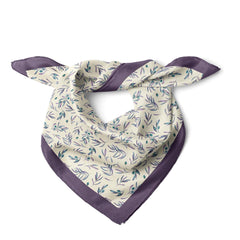 Olive Branch Satin Scarf, Botanical Square Bandana, Women's Neck Scarf,  Mediterranean Bag Scarf, Gift for Her