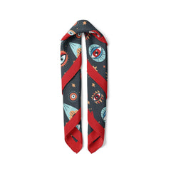 Nazar Evil Eye Satin Bandana, Celestial Hair Scarf, Mystic Boho Square Scarf,  Astrology Inspired Neck Scarf