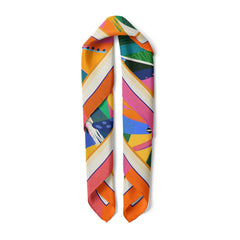 Abstract Tropical Satin Scarf, Palm Colorful Hair Bandana, Women's Neck Scarf,  Aesthetic Bag Scarf, Head Wrap, Summer Fashion Gift