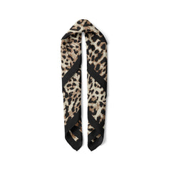 Leopard Print Satin Scarf,  Animal Print Square Scarf, Satin Bandana, Chic Fashion Accessory