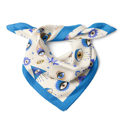 Nazar Evil Eye Neck Wrap, Celestial Hair Scarf, Aesthetic Bandana, Elegant Wrist Wrap, Hair Accessories, Gift for Women